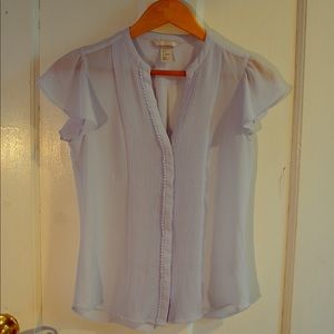 H&M Women’s Light Blue short sleeve blouse - shear